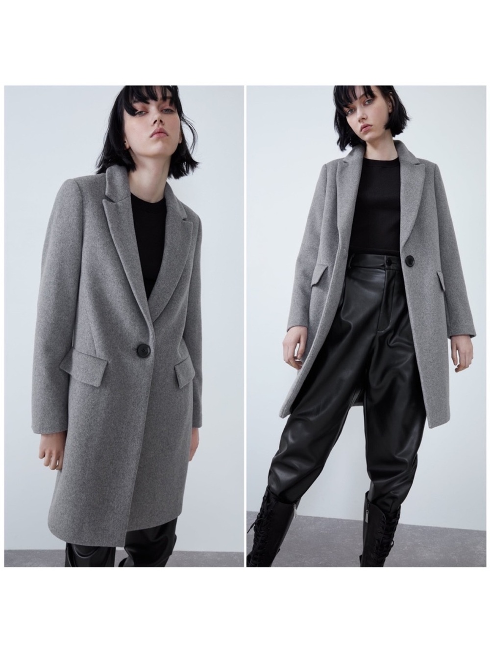 ZARA Wool Blend Masculine Coat